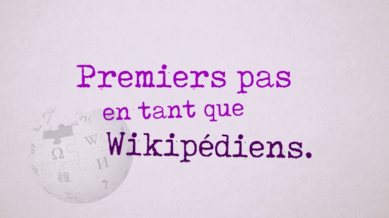 Premiers pas en tant que Wikipédiens.