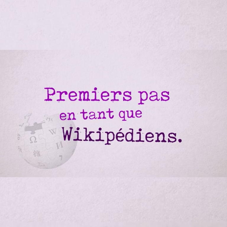 Premiers pas en tant que Wikipédiens.